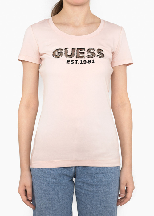 GUESS SS RN MESH LOGO TEE