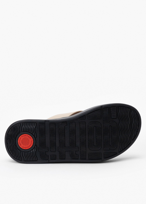 FITFLOP F-MODE LEATHER FLATFORM TOE-POST SANDALS