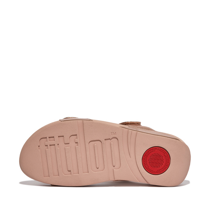 FITFLOP LULU ADJUSTABLE LEATHER SLIDES