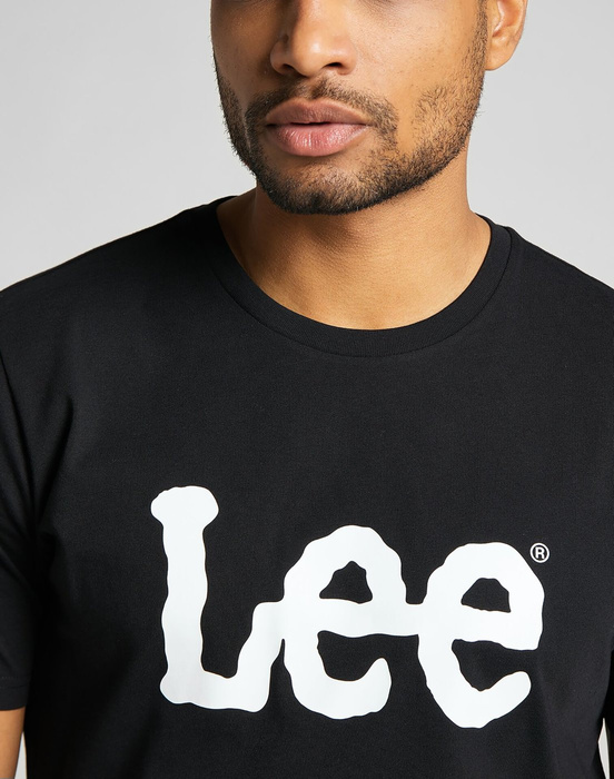 LEE WOBBLY LOGO TEE BLACK 