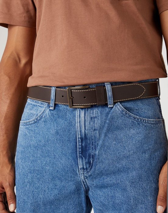 WRANGLER STITCHED BELT BROWN