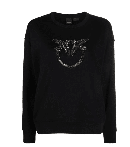 PINKO NELLY MAGLIA FELPA LOGO BIRD R