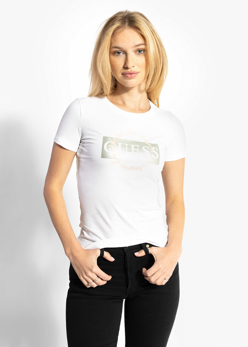 GUESS SS CN ROUND LOGO TEE