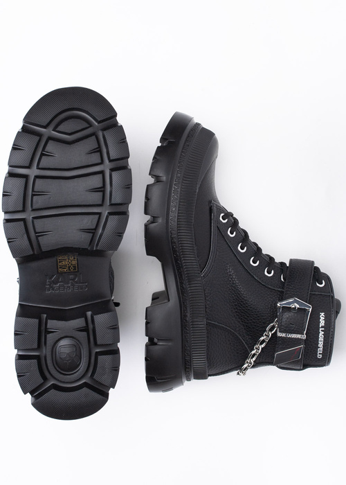 KARL LAGERFELD TREKKA MAX MID LACE CHAIN BOOT
